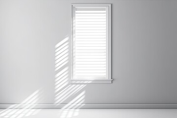 shadow overlay effect of room window pane, white clean background illustration , Generative AI