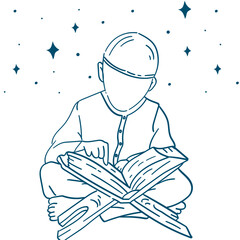 illustration; element; design; sketch; graphic; art; line art; art line; outline; vector; youth; indonesia; little; spiritual; cartoon; kids; help; mosque; boy; education; islamic; lifestyle; allah; p