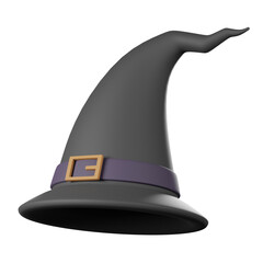 Naklejka premium 3D render Witch hat for Halloween festival