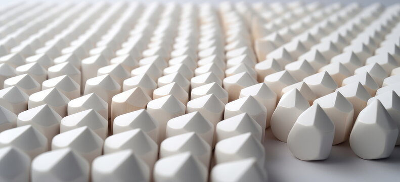 When simplicity and minimalism get complicated. formication of creativity in mass quantities. Slightly different abstract geometric shapes in mass production. Hand edited generative AI. 