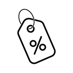 Discount Icon, Percentage Icon, Shopping Tags Outline Black, Discount Label, Pricing Tag, Retail Related Badges, Special Offer Symbol, Sale Sign Vector, Business And Finance Design Elements