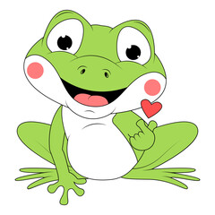 cute frog animal cartoon illustration