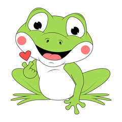 cute frog animal cartoon illustration