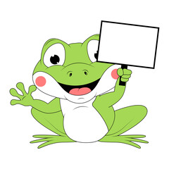 cute frog animal cartoon illustration