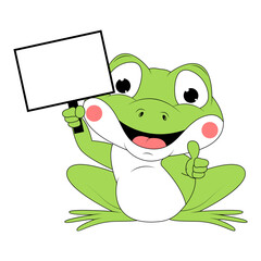cute frog animal cartoon illustration