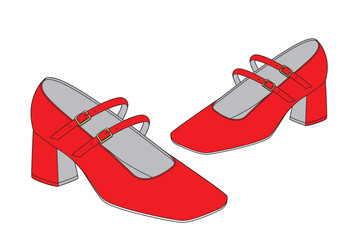 Square Toe Mary Jane-1