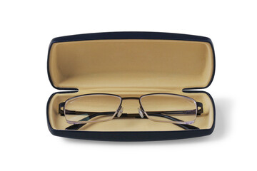 Men's glasses in a case