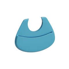 3d rendered blue baby bibs perfect for baby product design project