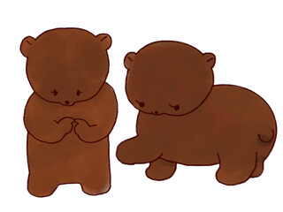 かわいいクマのイラスト素材