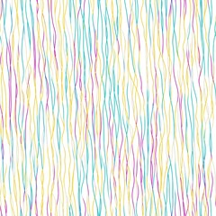 Abstract colored seamless pattern of multicolored lines. AI generated