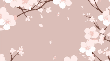Editable-Customizable Sakura Dreams vector pattern. Graceful cherry blossoms on soft pink canvas. Ideal for stationery, textiles, decor, and more.