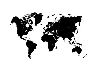 silhouette world map