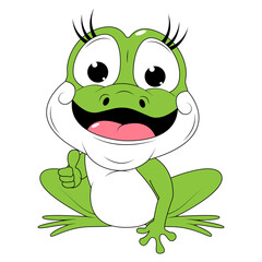 cute frog animal cartoon illustration