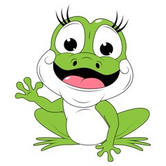 cute frog animal cartoon illustration