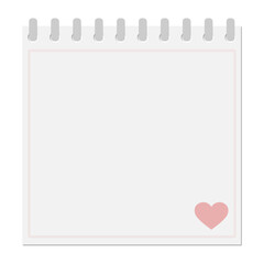 isolated memo pad notebook
