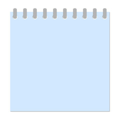 isolated blank memo pad notebook