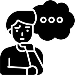 Man thinking icon, An avatar that is related to education