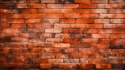 Old and Weathered Brickwork: A Vintage and Textured Wall Pattern in Red and Brown  AI Generated
