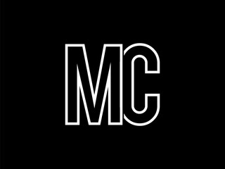 Initial MC letter Logo Design vector Template. Monogram or letter mark MC logo Design - obrazy, fototapety, plakaty
