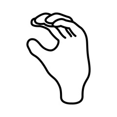 hand gestures line icon