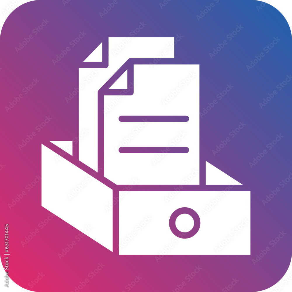Poster vector design archive icon style