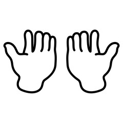 hand gestures line icon