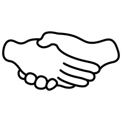 hand shake gestures line icon