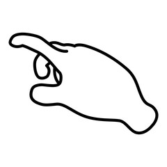 Touch hand gestures line icon