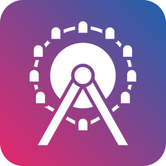 Vector Design Ferris Wheel Icon Style
