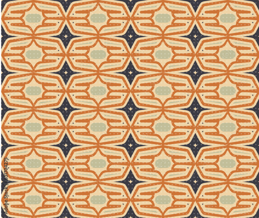 Poster abstract geometric seamless texture. intricate and colorful geometric pattern made of glazed tiles. 