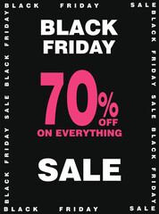 Black Friday huge sale poster flyer social media post design