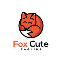 Fox Cute Logo Design