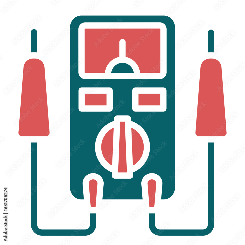 Poster vector design tester machine icon style