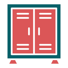 Vector Design Library Locker Icon Style