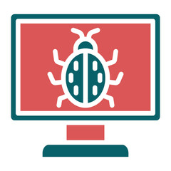 Vector Design Computer Bug Icon Style