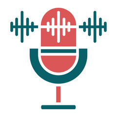 Vector Design Voice Recorder Icon Style