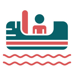Vector Design Log Flume Icon Style