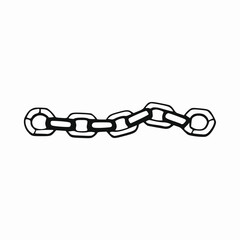 vector illustration of a chain isolated on white