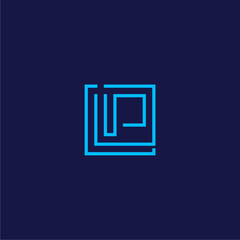 letter lp vector design 