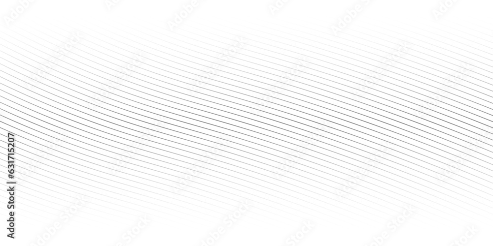 Poster abstract black and white background with curve lines and waves. diagonal lines halftone effect.