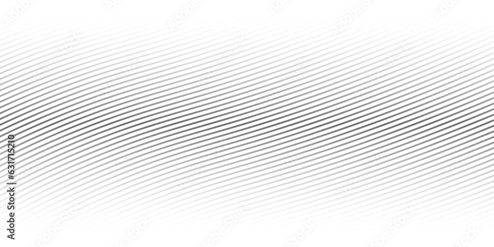 Poster abstract black and white background with curve lines and waves. diagonal lines halftone effect.