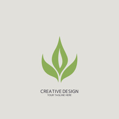 草のロゴのベクター画像