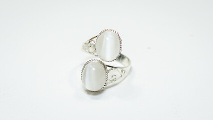 Luxury jewelry for women on white background