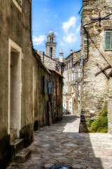 Walking Path in the Beautiful City of Venzolasca on Corsica