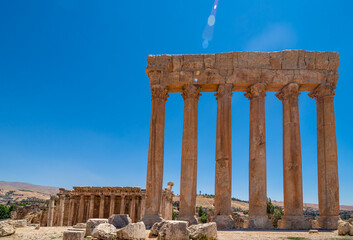 The ruins of the ancient city of Baalbek in Lebanon.
