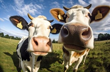 Funny cows portrait