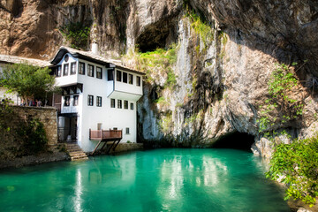 The Source of the Buna River at Blagaj Tekke, Near Mostar in Bosnia and Herzegovina