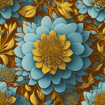 Gleaming Vintage Gold Flowers!