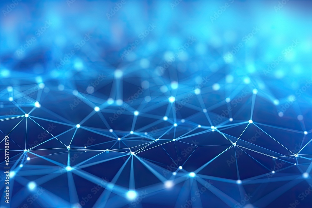Poster abstract technology background with connecting dots and lines. network connection structure. 3d rend