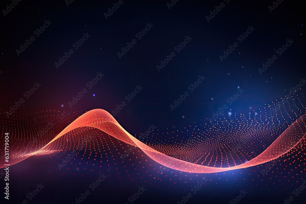 Poster abstract background with glowing particles. futuristic technology style. elegant background in busin